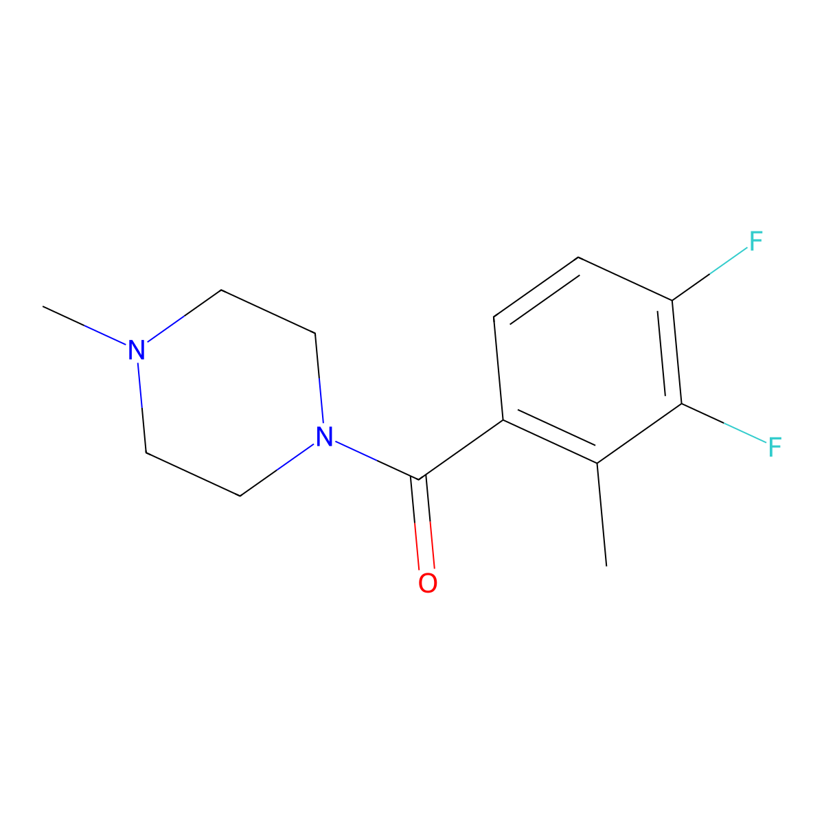 (3,4-Difluoro-2-methylphenyl)(4-methylpiperazin-1-yl)methanone molecular structure, CAS 2734772-71-3