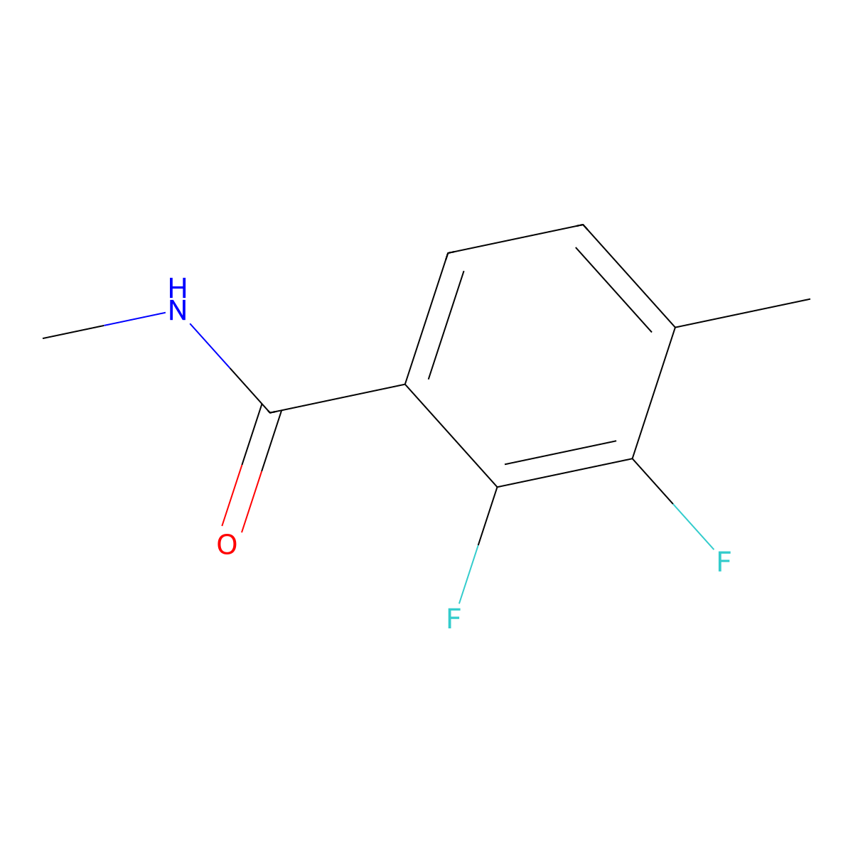 2,3-difluoro-N,4-dimethylbenzamide molecular structure, CAS 2734772-72-4