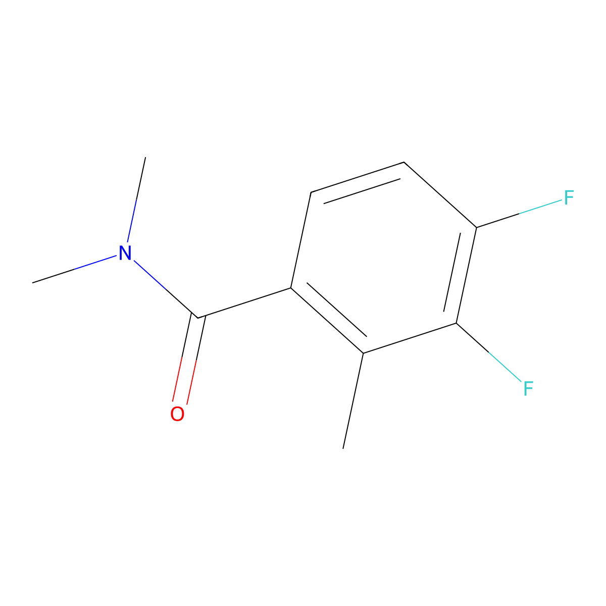 3,4-Difluoro-N,N,2-trimethylbenzamide molecular structure, CAS 2734772-73-5