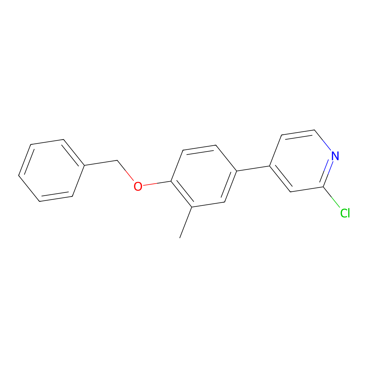 4-(4-(Benzyloxy)-3-methylphenyl)-2-chloropyridine molecular structure, CAS 2734772-81-5