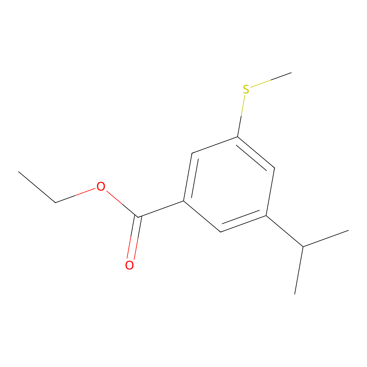Ethyl 3-isopropyl-5-(methylthio)benzoate molecular structure, CAS 2734772-83-7