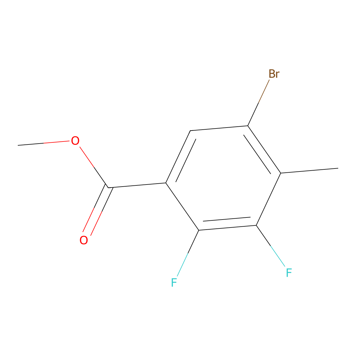 Methyl 5-bromo-2,3-difluoro-4-methylbenzoate molecular structure, CAS 2734772-84-8