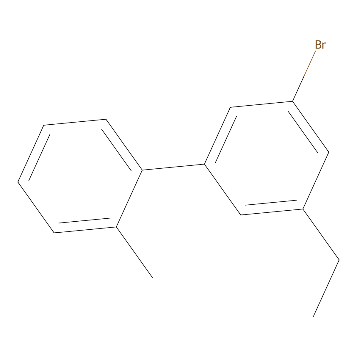 3'-Bromo-5'-ethyl-2-methyl-1,1'-biphenyl molecular structure, CAS 2734773-05-6