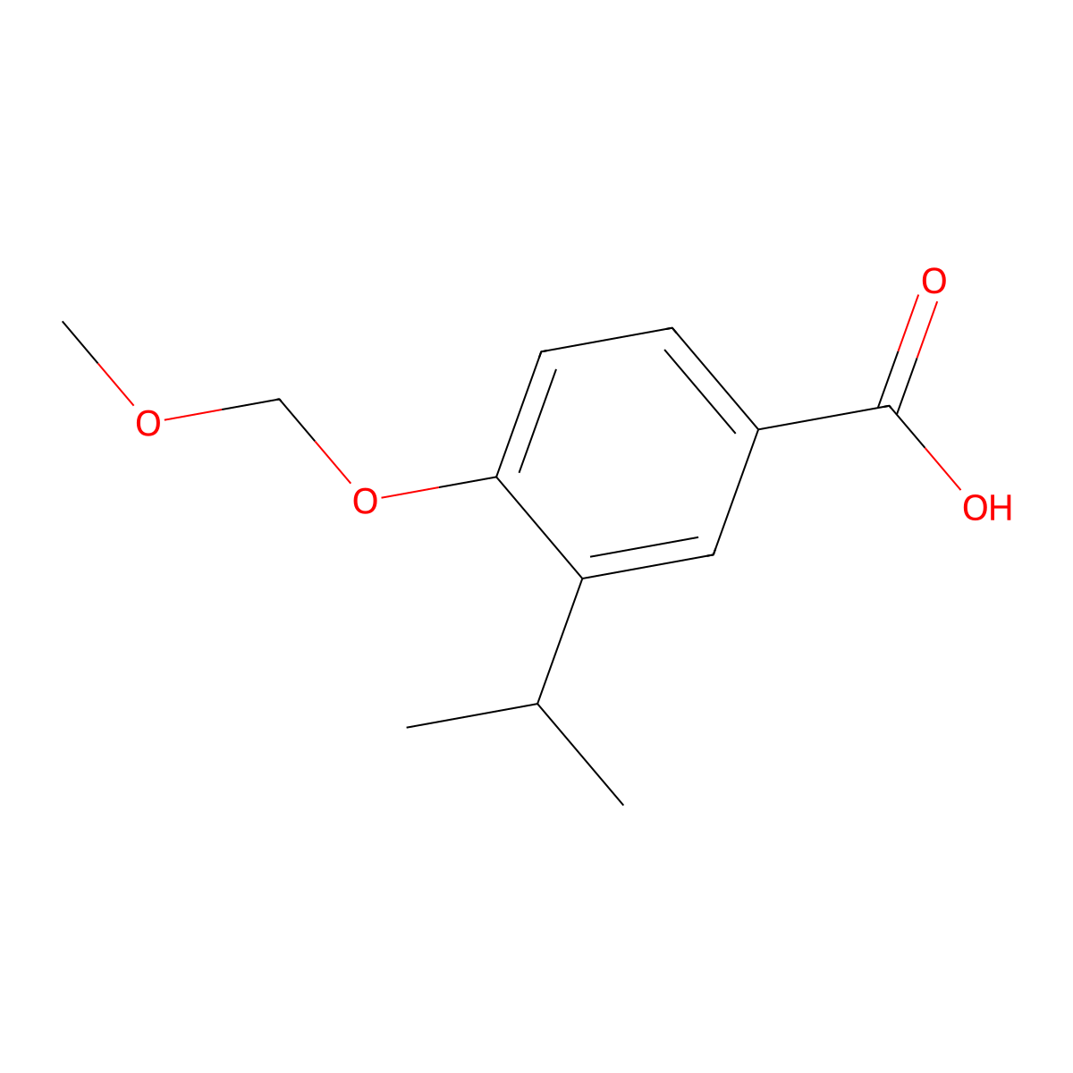 3-Isopropyl-4-(methoxymethoxy)benzoic acid molecular structure, CAS 2734773-06-7
