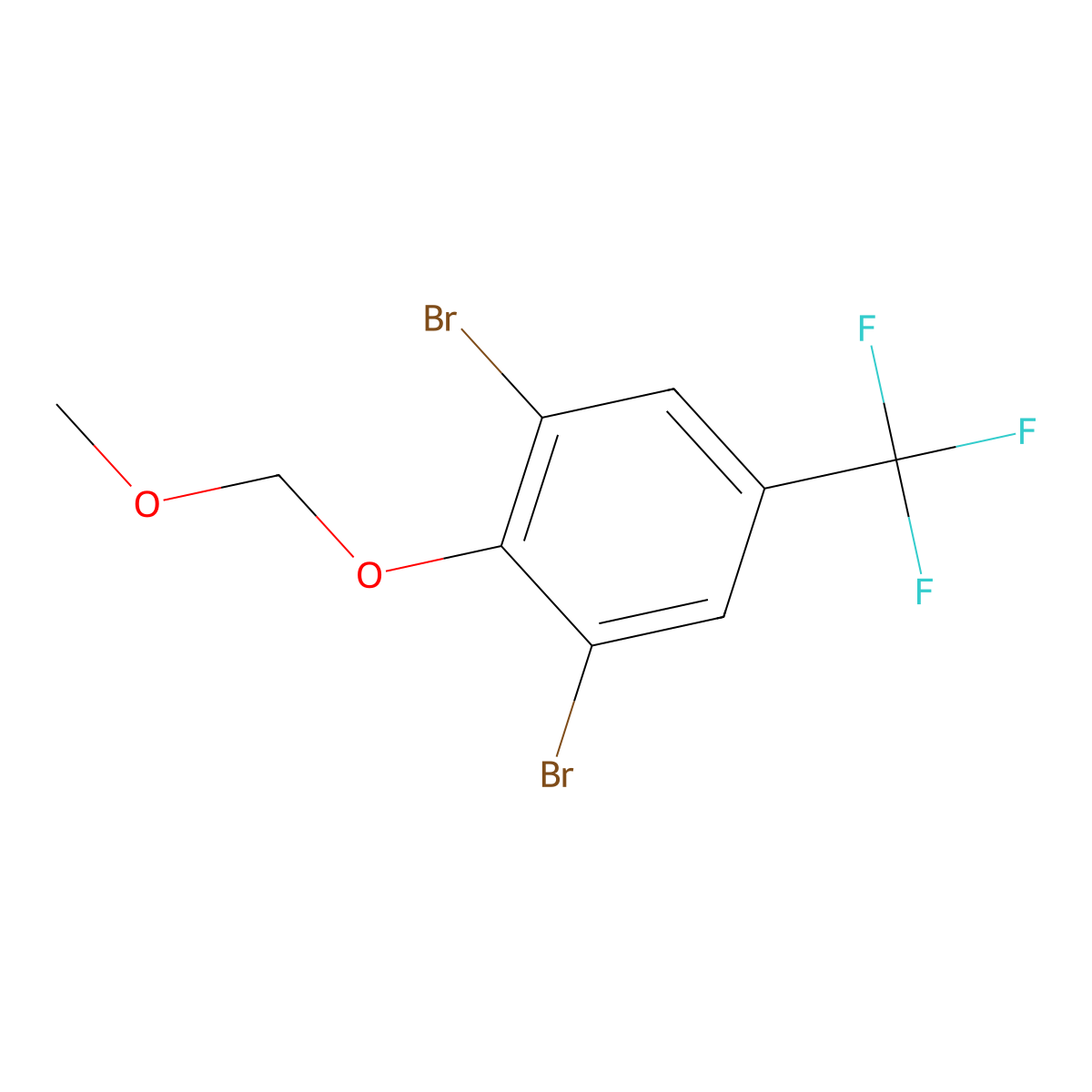 1,3-Dibromo-2-(methoxymethoxy)-5-(trifluoromethyl)benzene molecular structure, CAS 2734773-33-0