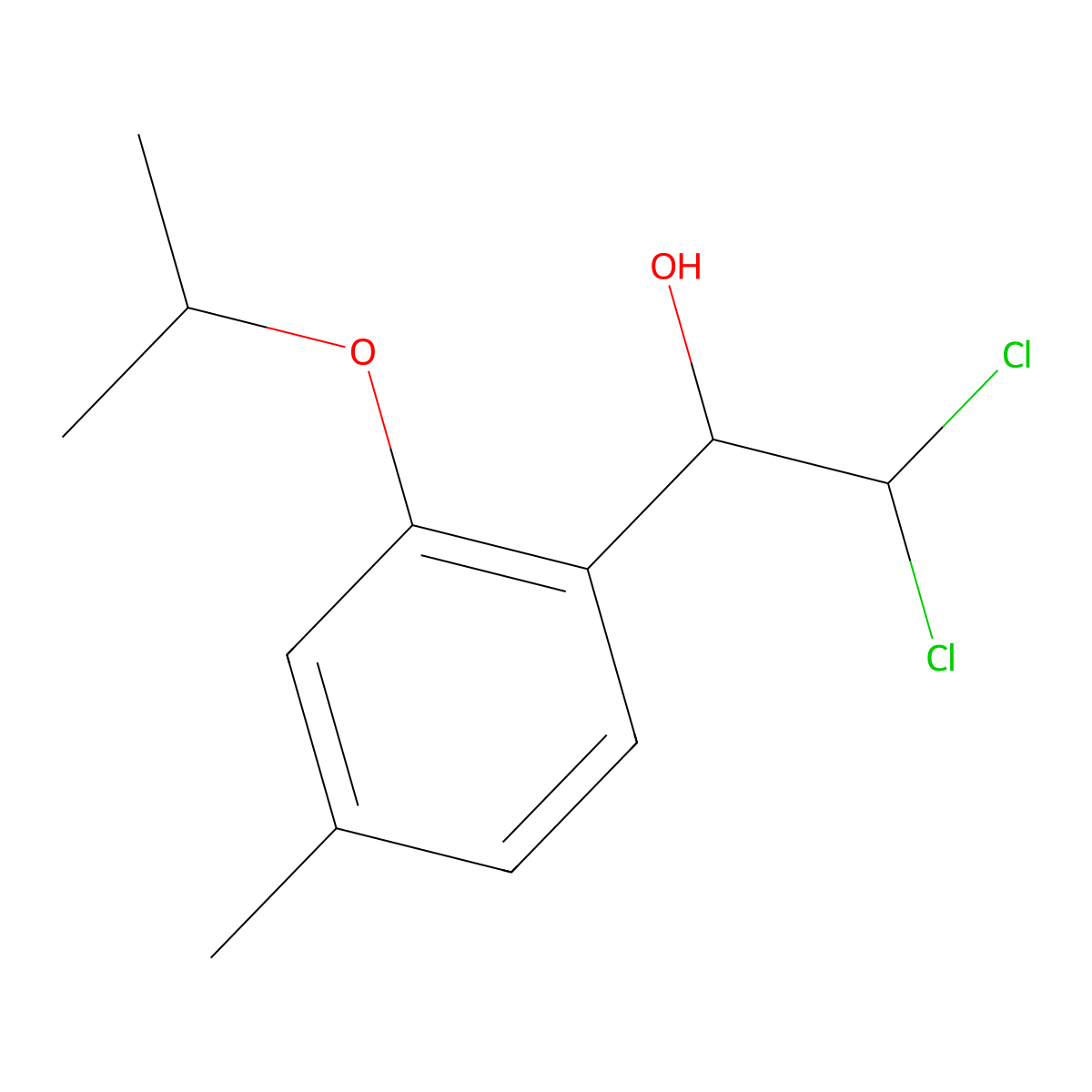 2,2-Dichloro-1-(2-isopropoxy-4-methylphenyl)ethanol molecular structure, CAS 2734773-45-4