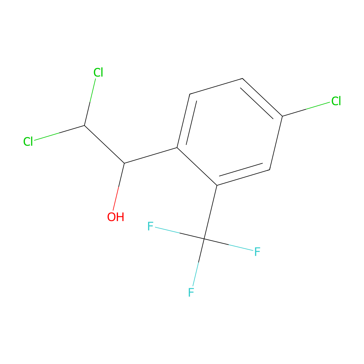 2,2-Dichloro-1-(4-chloro-2-(trifluoromethyl)phenyl)ethanol molecular structure, CAS 2734773-50-1
