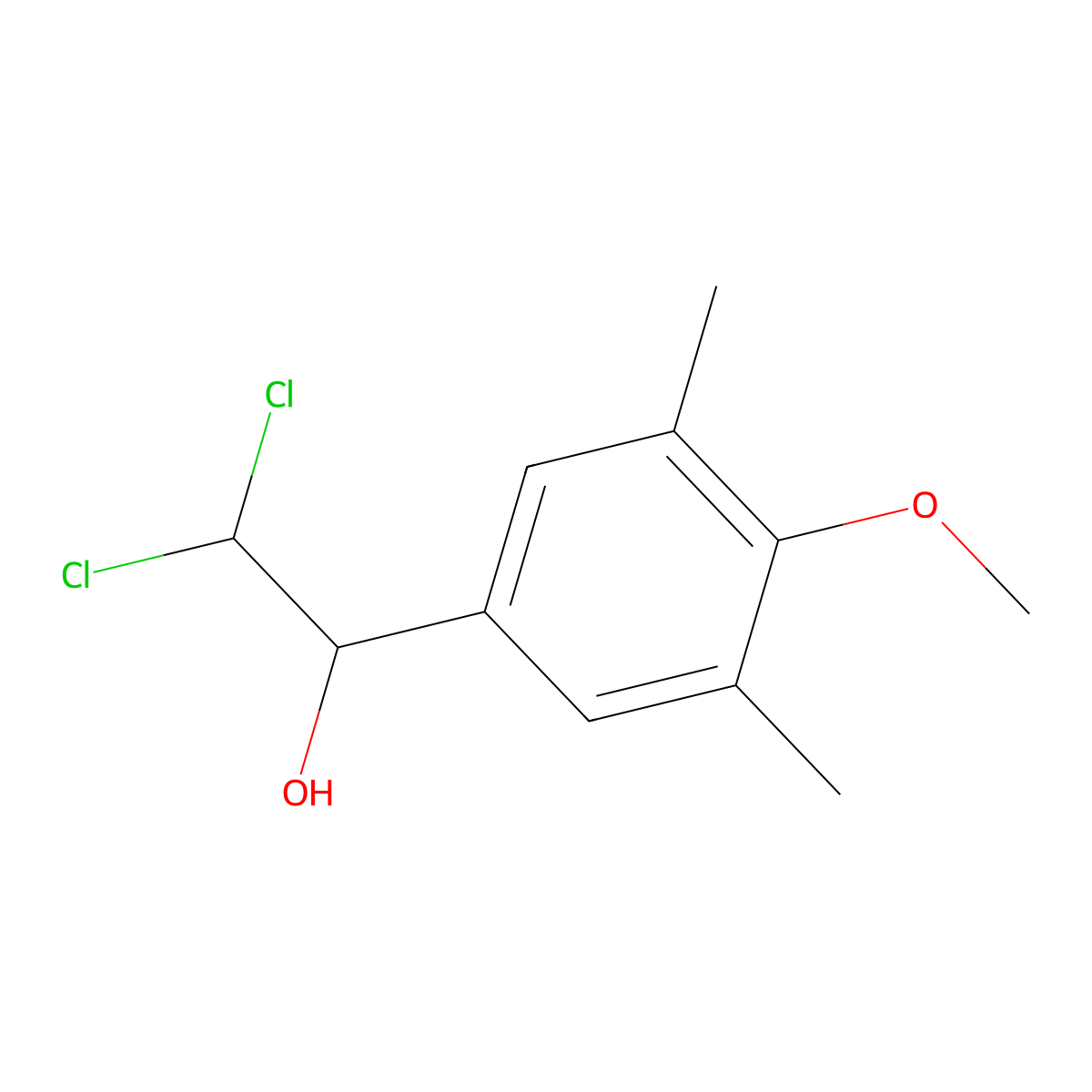 2,2-Dichloro-1-(4-methoxy-3,5-dimethylphenyl)ethanol molecular structure, CAS 2734773-69-2