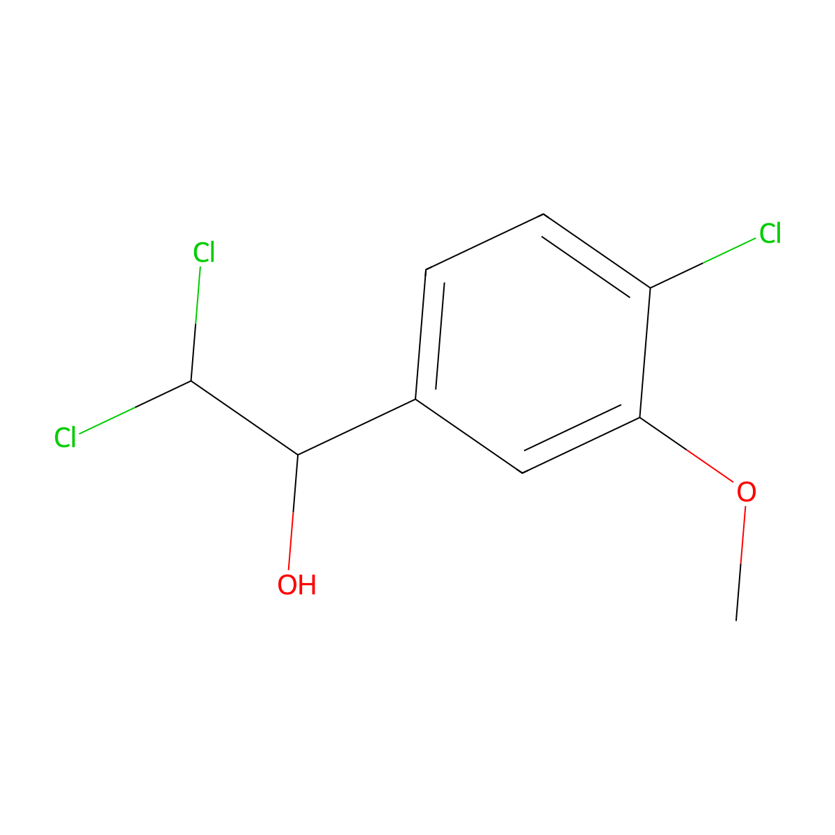 2,2-Dichloro-1-(4-chloro-3-methoxyphenyl)ethanol molecular structure, CAS 2734773-70-5