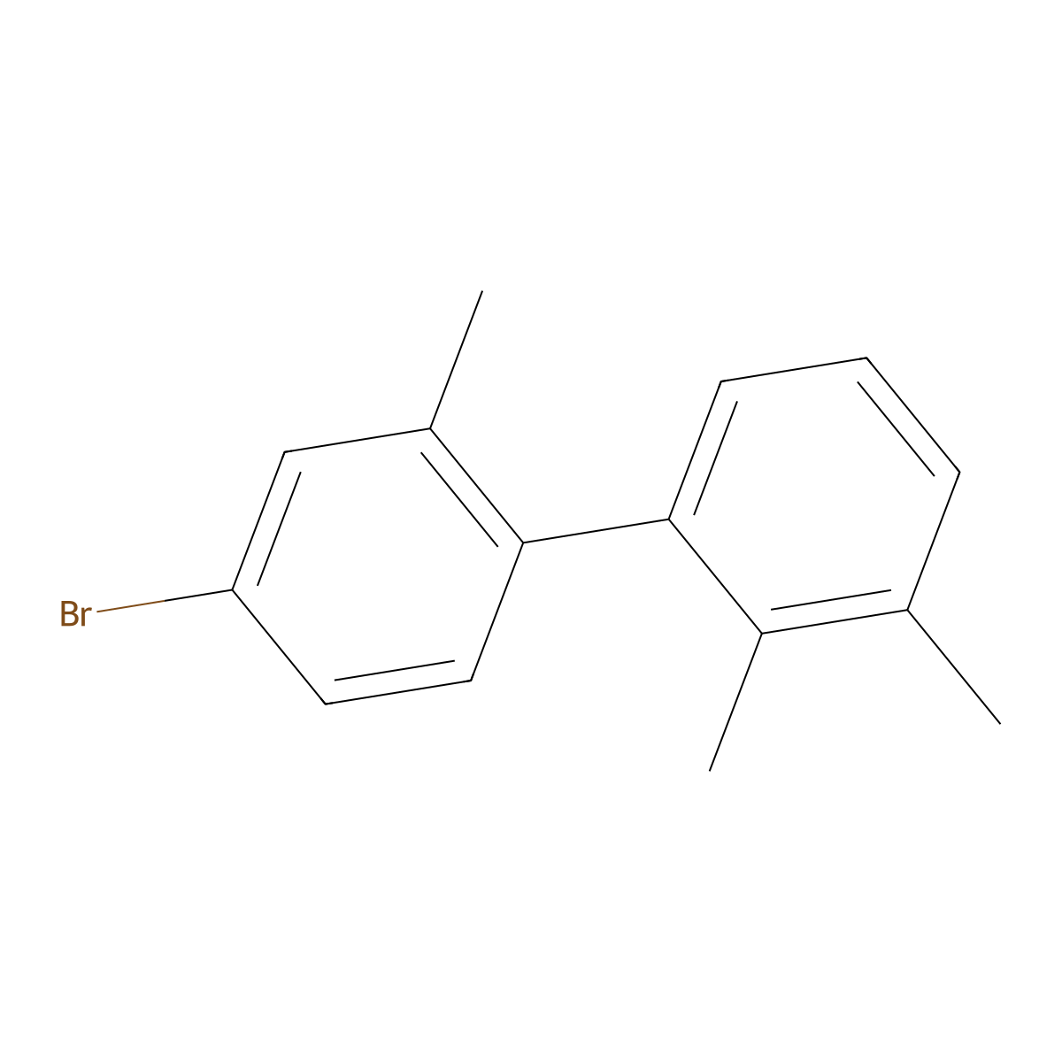 4'-Bromo-2,2',3-trimethyl-1,1'-biphenyl molecular structure, CAS 2734773-84-1