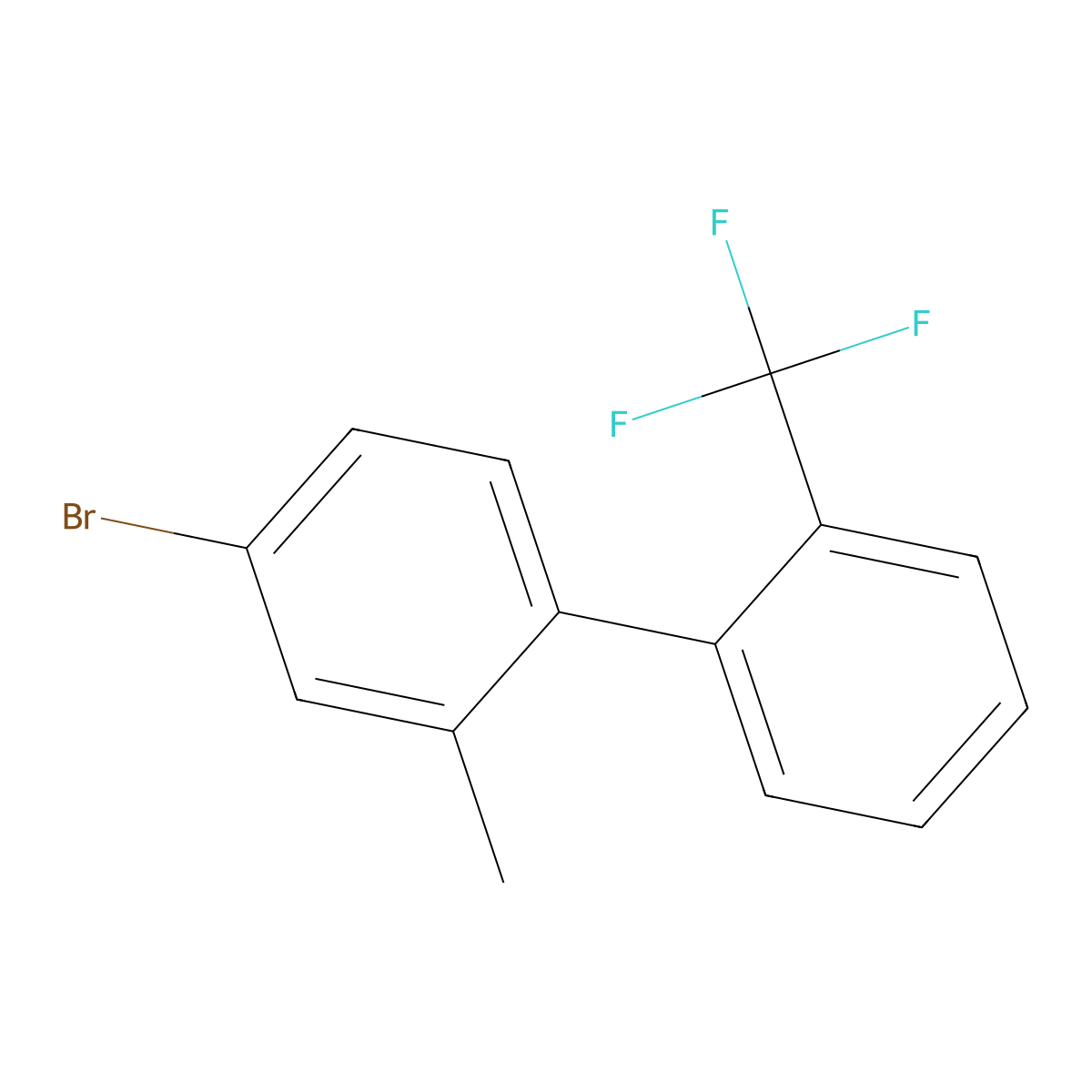 4-Bromo-2-methyl-2'-(trifluoromethyl)-1,1'-biphenyl molecular structure, CAS 2734773-86-3
