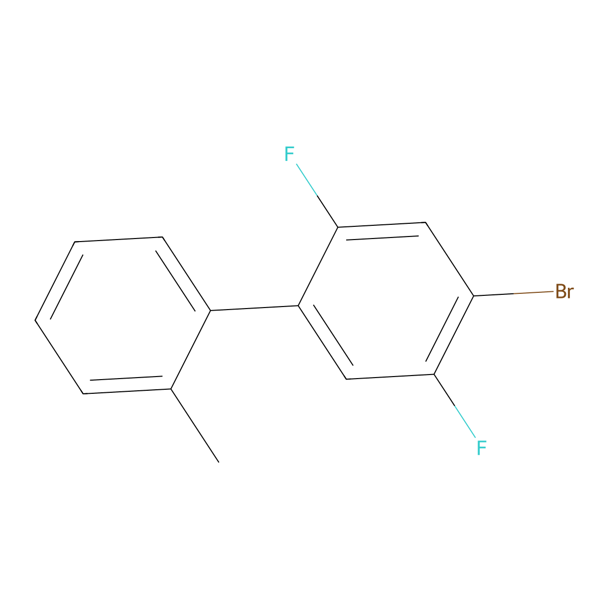 4-Bromo-2,5-difluoro-2'-methyl-1,1'-biphenyl molecular structure, CAS 2734773-96-5