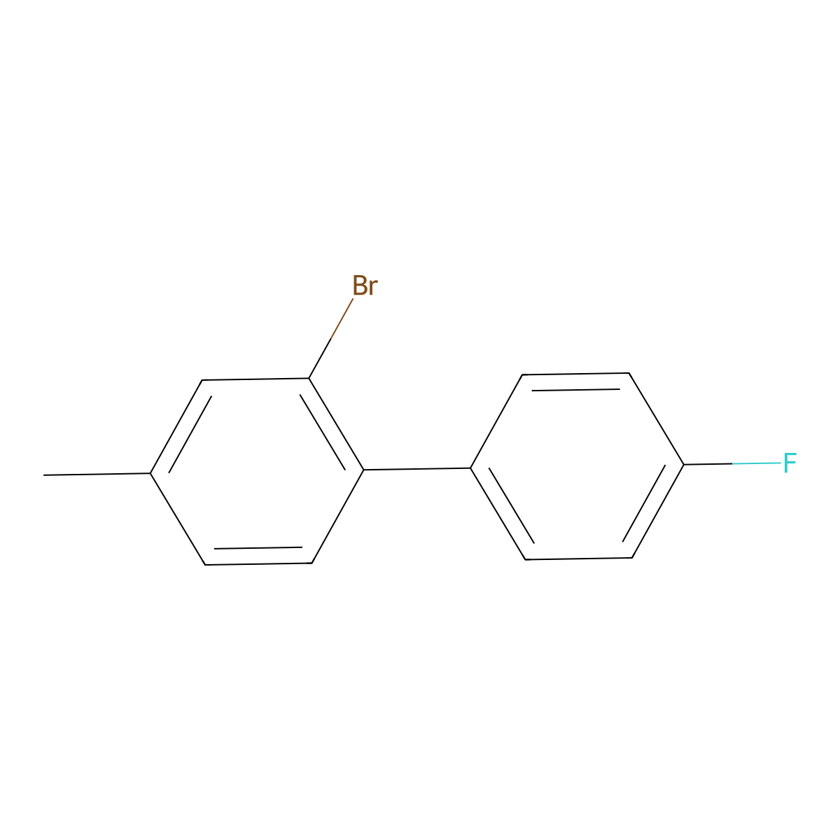 2-Bromo-4'-fluoro-4-methyl-1,1'-biphenyl molecular structure, CAS 2734774-02-6