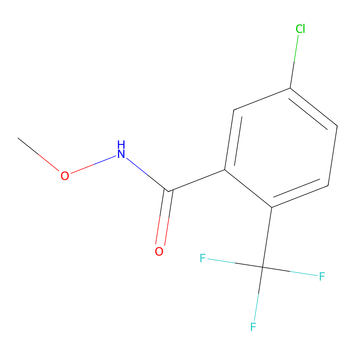 5-Chloro-N-methoxy-2-(trifluoromethyl)benzamide molecular structure, CAS 2734774-04-8