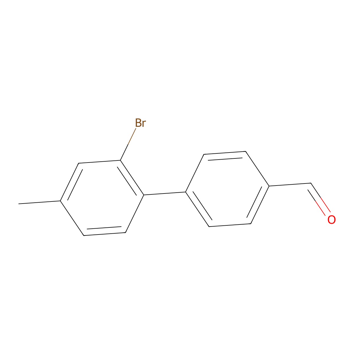 2'-Bromo-4'-methyl-[1,1'-biphenyl]-4-carbaldehyde molecular structure, CAS 2734774-05-9