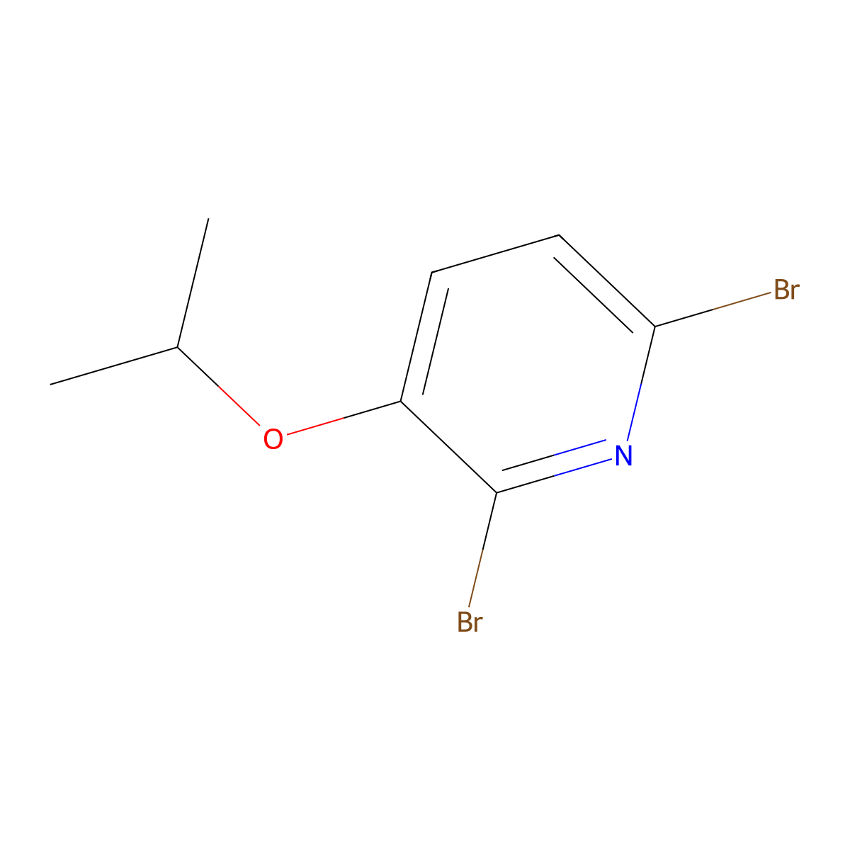 2,6-Dibromo-3-isopropoxypyridine molecular structure, CAS 2734774-11-7