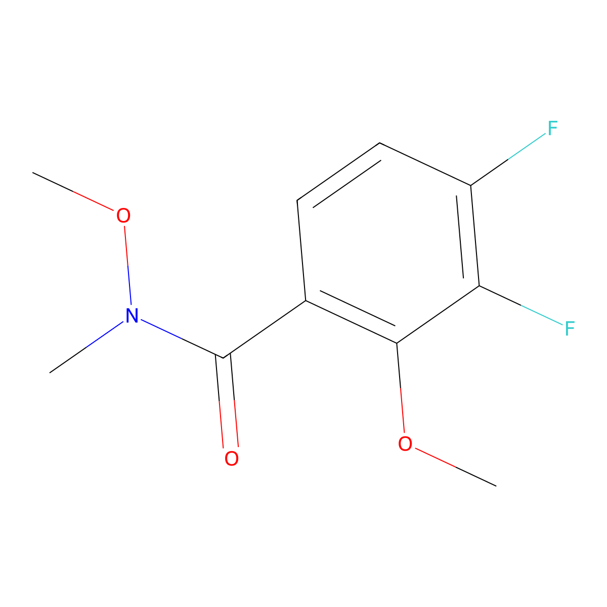 3,4-difluoro-N,2-dimethoxy-N-methylbenzamide molecular structure, CAS 2734774-18-4