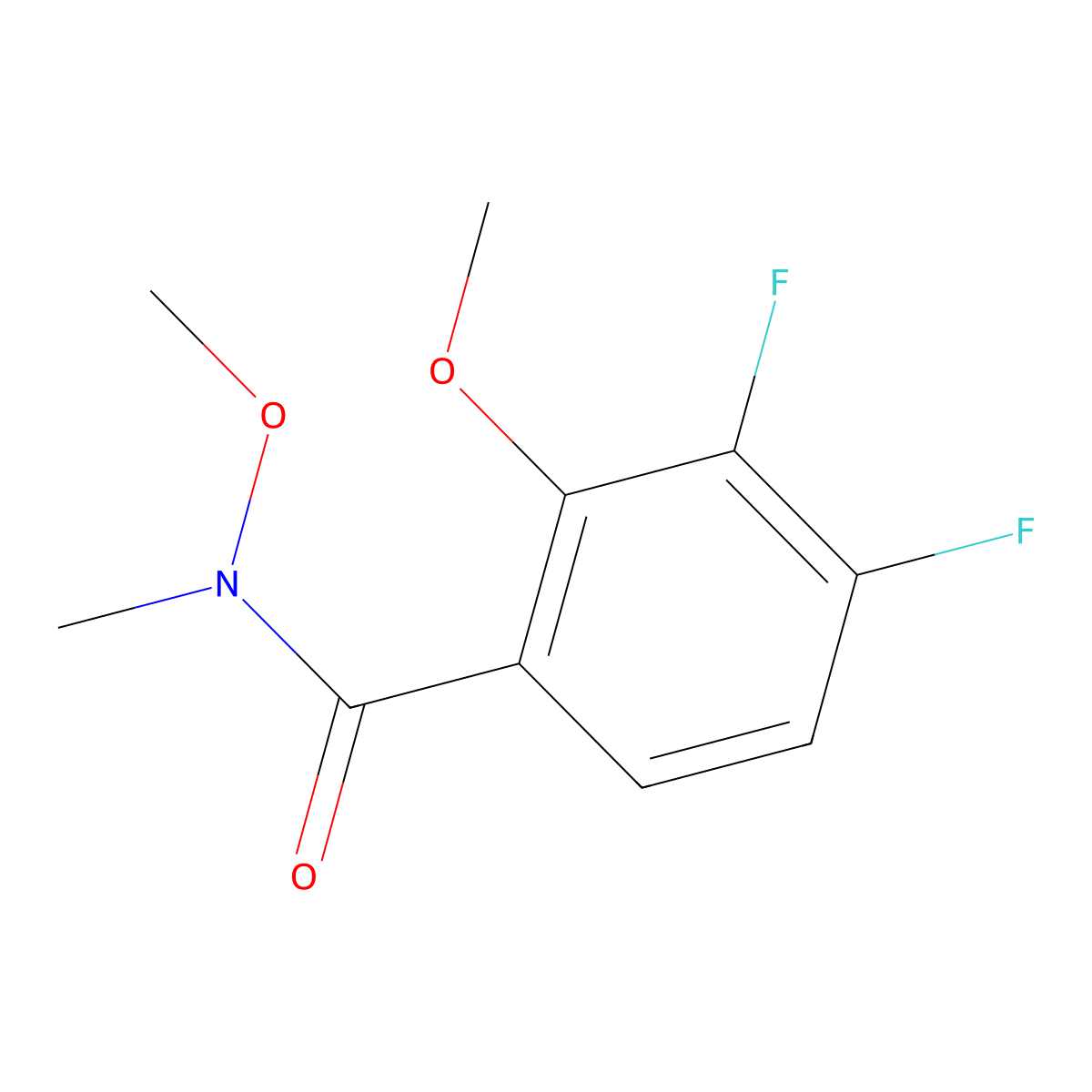 3,4-difluoro-N,2-dimethoxy-N-methylbenzamide molecular structure, CAS 2734774-18-4