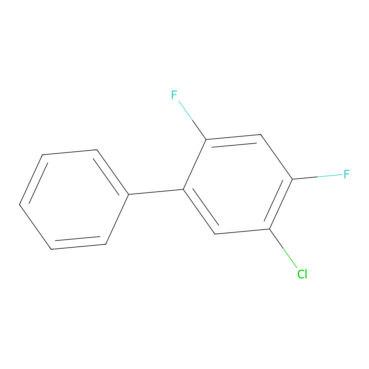 5-Chloro-2,4-difluoro-1,1'-biphenyl molecular structure, CAS 2734774-19-5