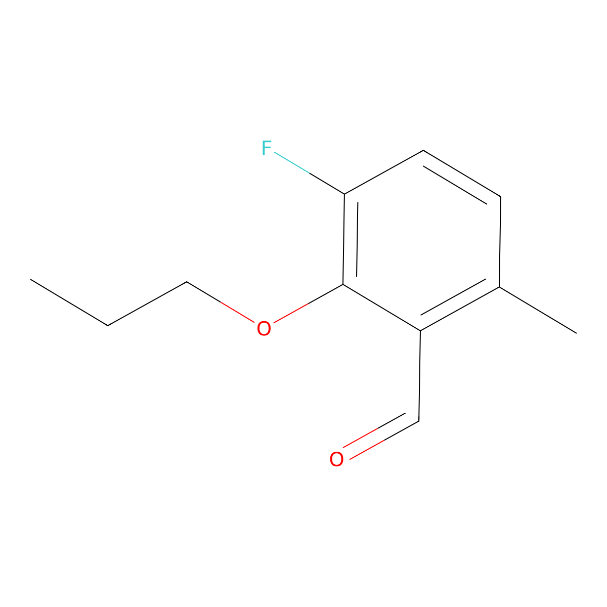 3-Fluoro-6-methyl-2-propoxybenzaldehyde molecular structure, CAS 2734774-27-5