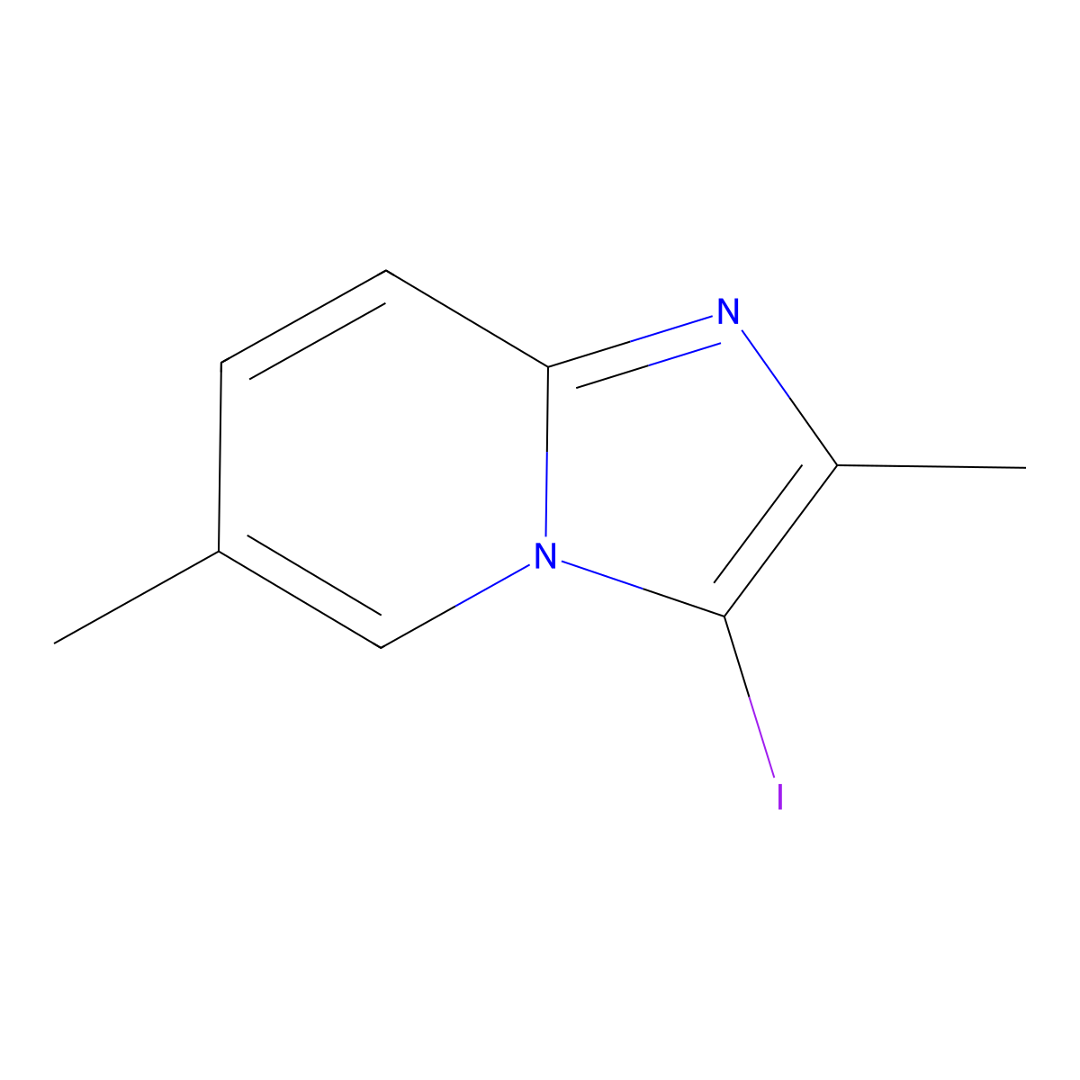 3-Iodo-2,6-dimethylimidazo[1,2-a]pyridine molecular structure, CAS 2734774-33-3