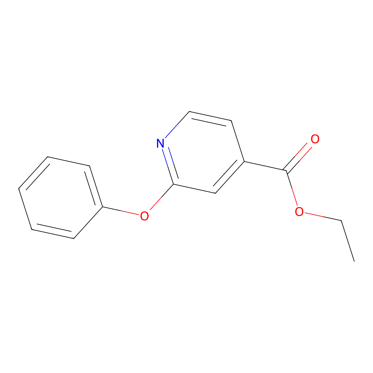 Ethyl 2-phenoxyisonicotinate molecular structure, CAS 2734774-34-4