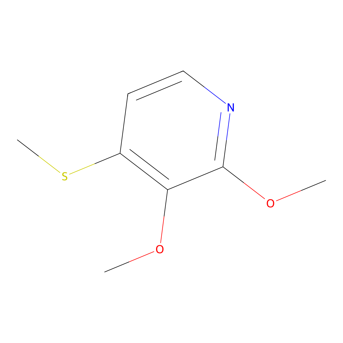 2,3-Dimethoxy-4-(methylthio)pyridine molecular structure, CAS 2734774-37-7