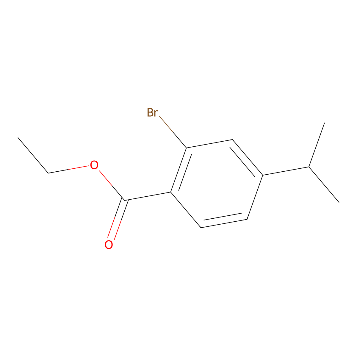 Ethyl 2-bromo-4-isopropylbenzoate molecular structure, CAS 2734774-52-6
