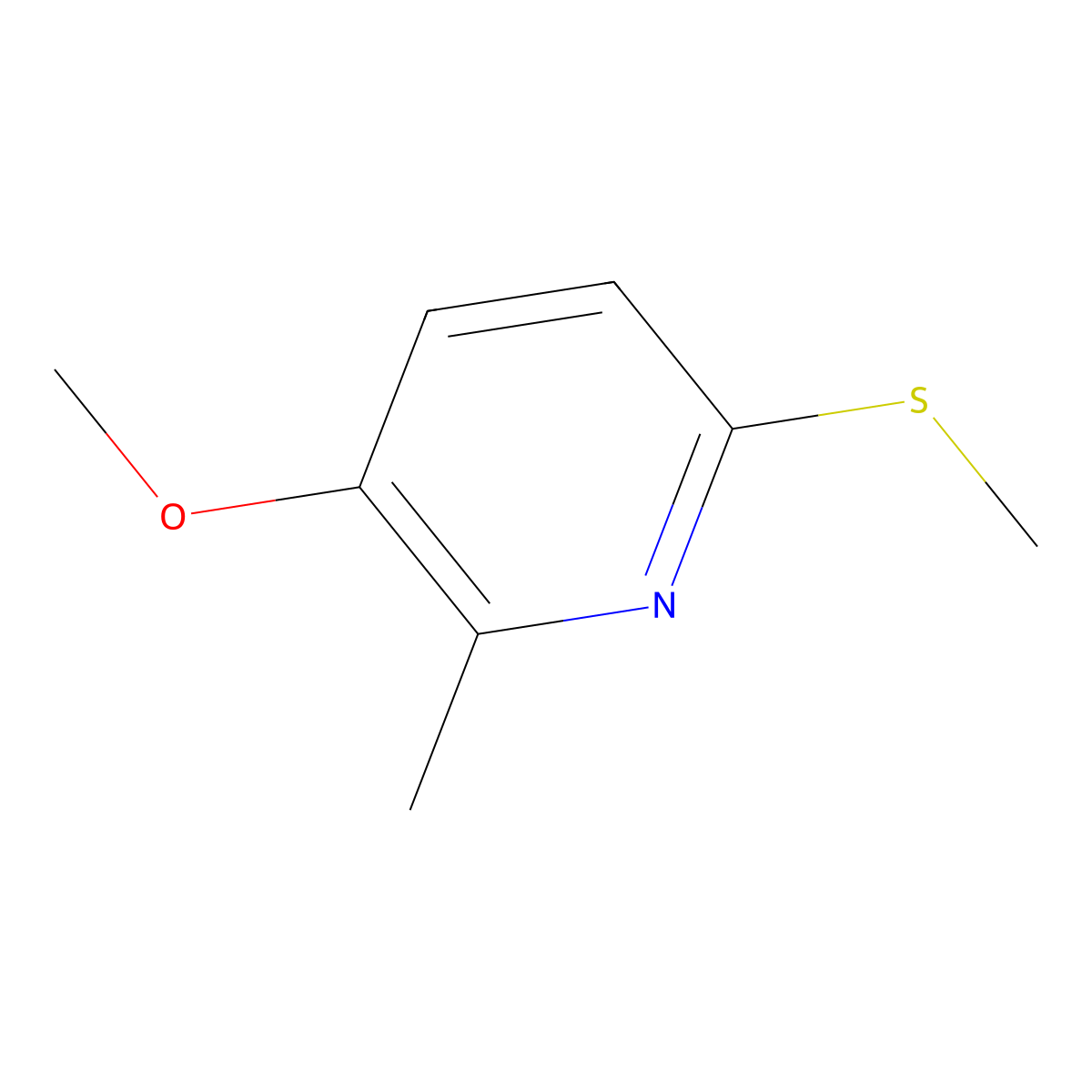 3-Methoxy-2-methyl-6-(methylthio)pyridine molecular structure, CAS 2734774-77-5