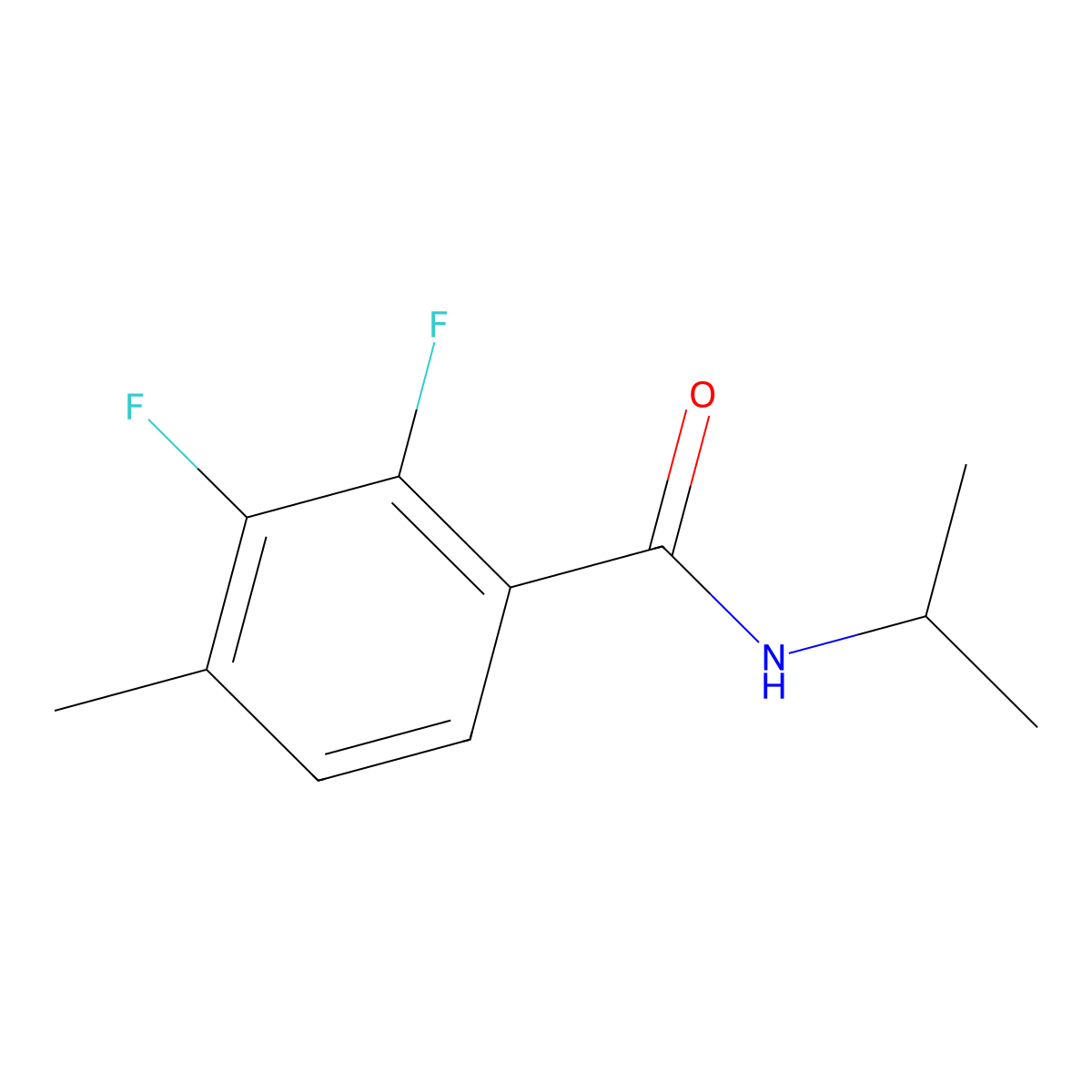 2,3-difluoro-N-isopropyl-4-methylbenzamide molecular structure, CAS 2734774-88-8