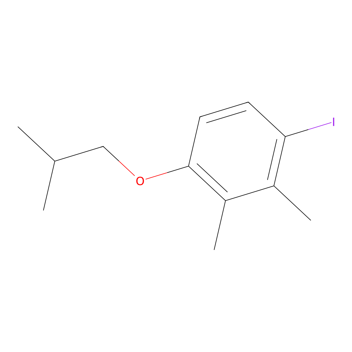 1-Iodo-4-isobutoxy-2,3-dimethylbenzene molecular structure, CAS 2734774-91-3