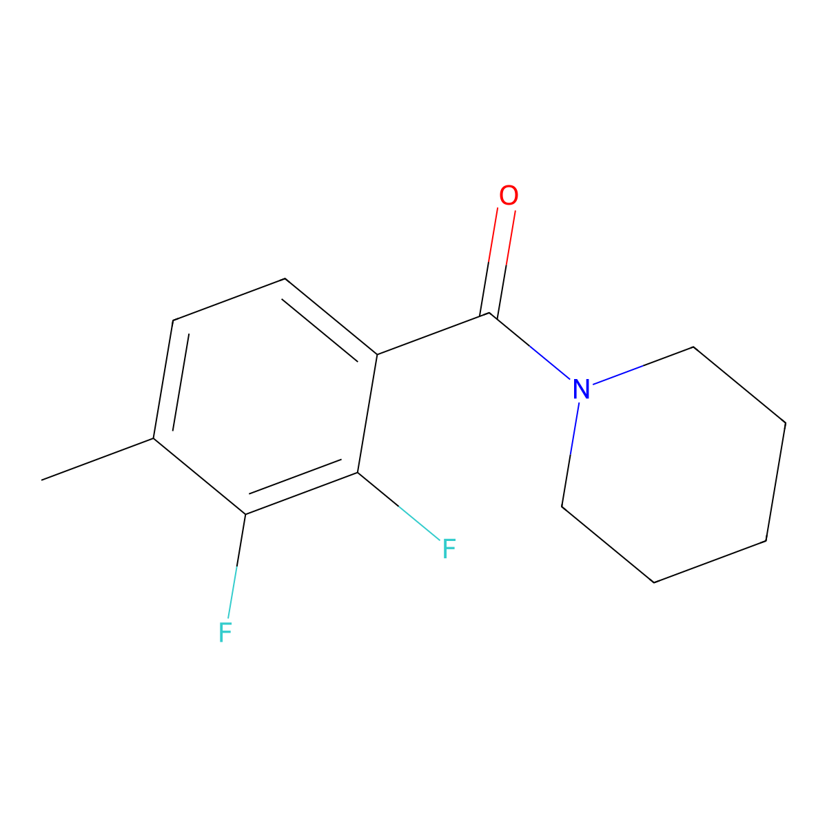(2,3-Difluoro-4-methylphenyl)(piperidin-1-yl)methanone molecular structure, CAS 2734774-92-4