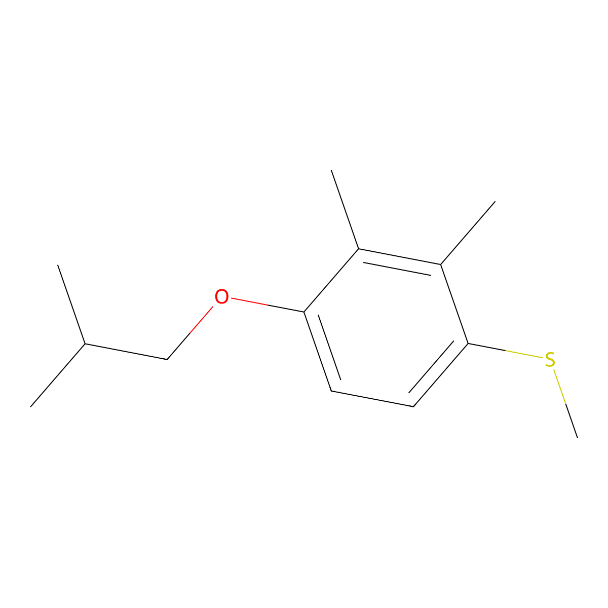 (4-Isobutoxy-2,3-dimethylphenyl)(methyl)sulfane molecular structure, CAS 2734774-96-8