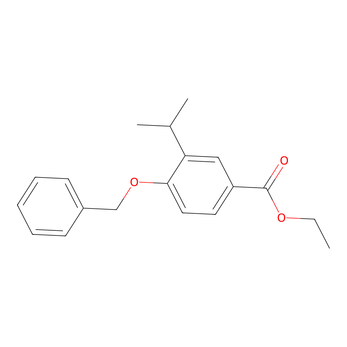 Ethyl 4-(benzyloxy)-3-isopropylbenzoate molecular structure, CAS 2734775-08-5