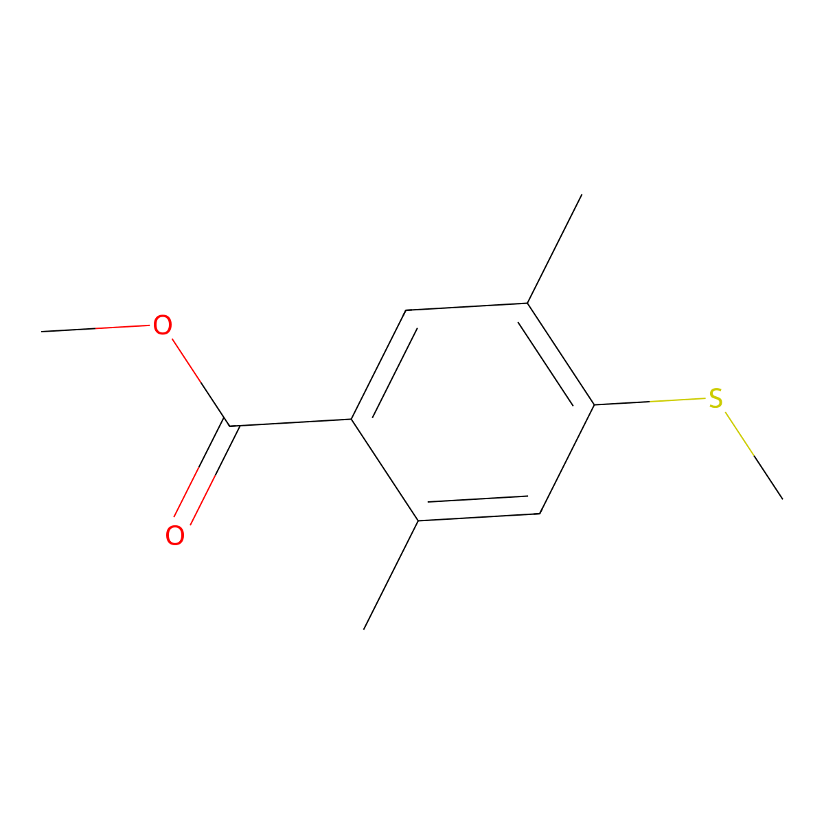 Methyl 2,5-dimethyl-4-(methylthio)benzoate molecular structure, CAS 2734775-18-7