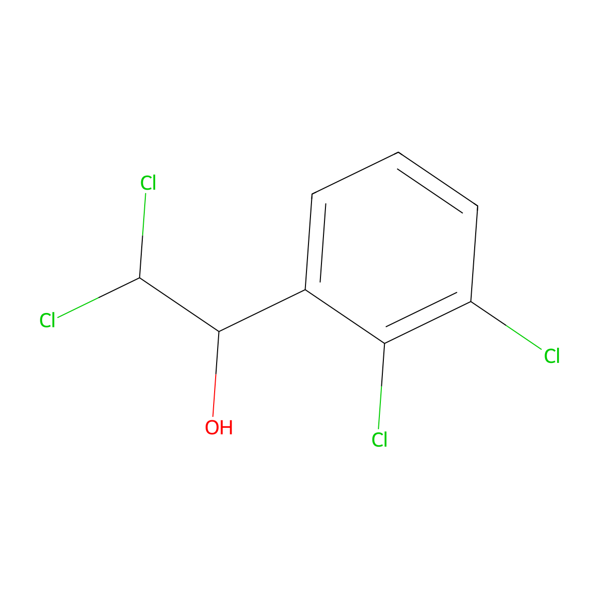 2,2-Dichloro-1-(2,3-dichlorophenyl)ethanol molecular structure, CAS 2734775-37-0
