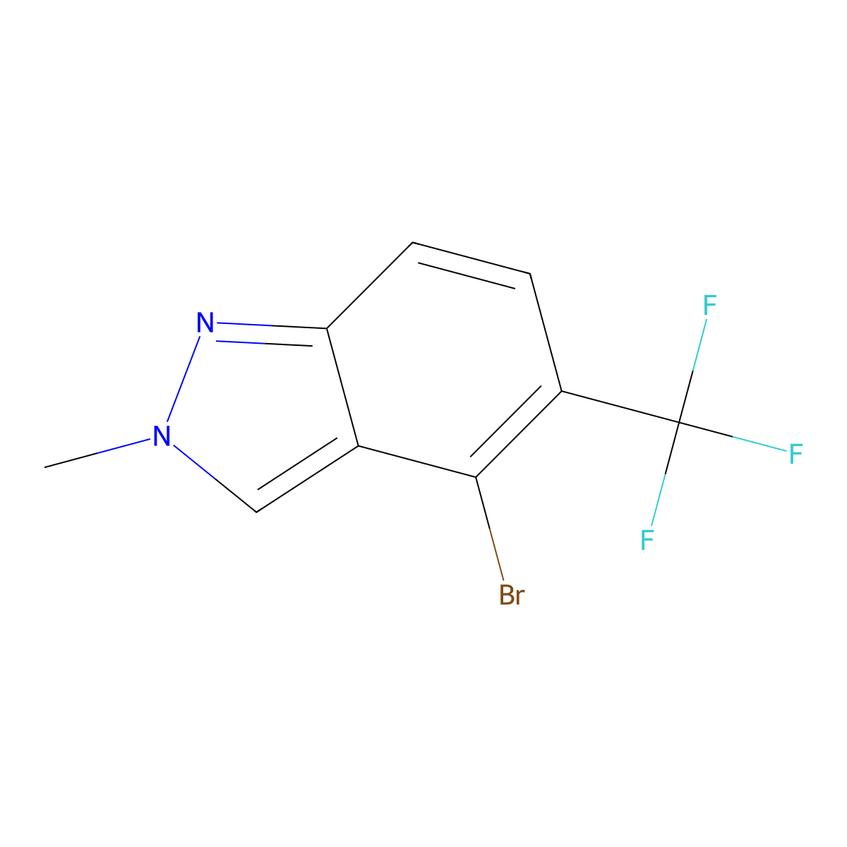 4-Bromo-2-methyl-5-(trifluoromethyl)-2H-indazole molecular structure, CAS 2734775-41-6