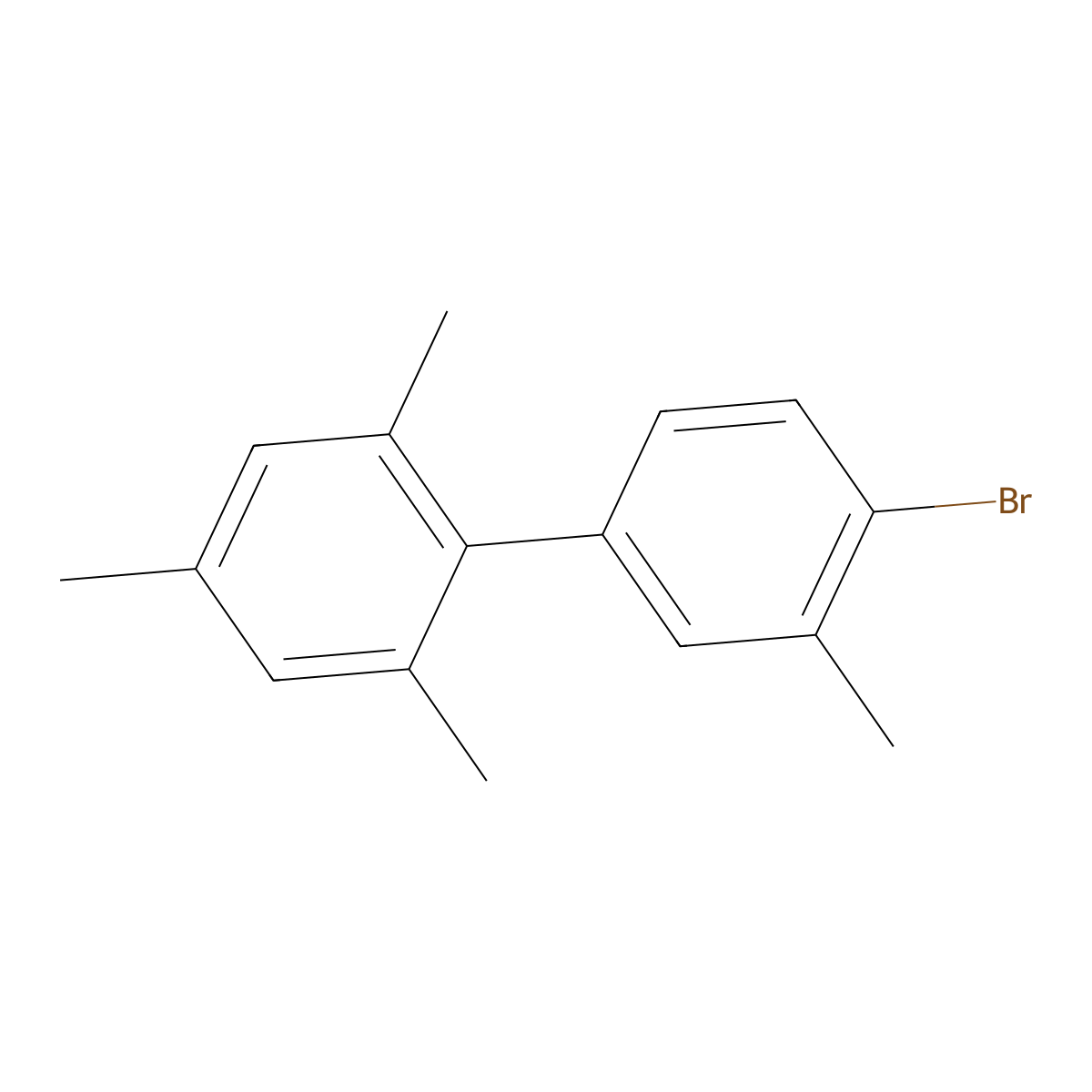 4'-Bromo-2,3',4,6-tetramethyl-1,1'-biphenyl molecular structure, CAS 2734775-59-6
