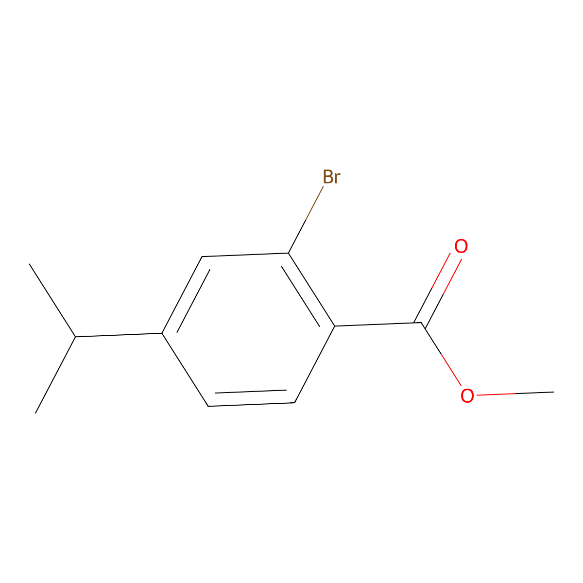 Methyl 2-bromo-4-isopropylbenzoate molecular structure, CAS 2734775-67-6