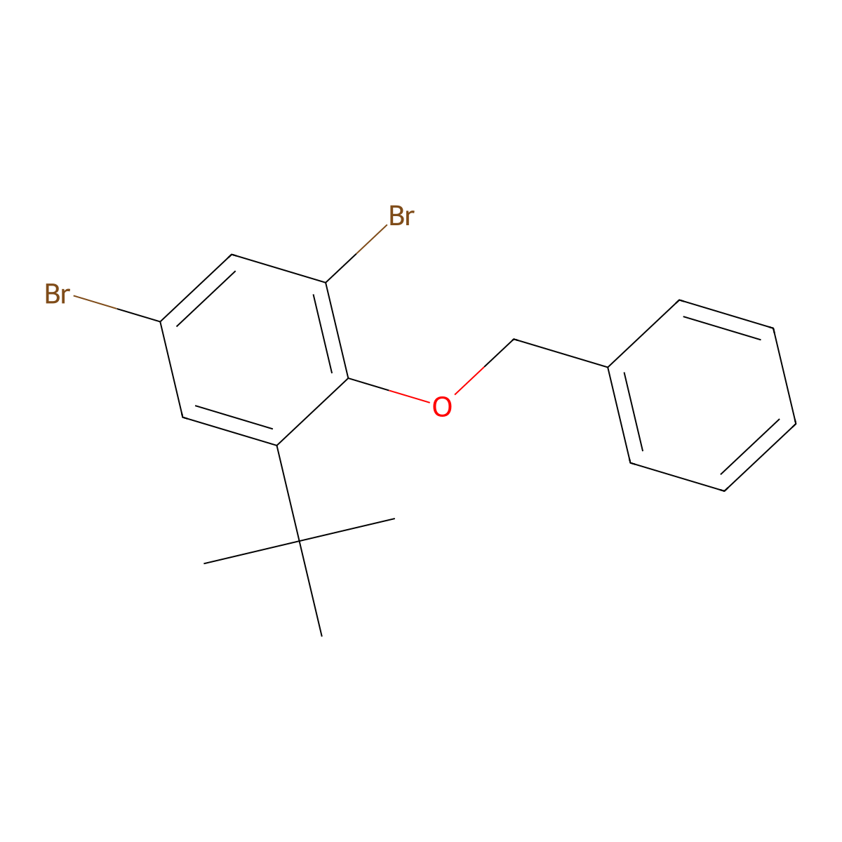2-(Benzyloxy)-1,5-dibromo-3-(tert-butyl)benzene molecular structure, CAS 2734775-81-4