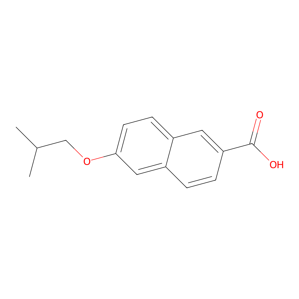 6-Isobutoxy-2-naphthoic acid molecular structure, CAS 2734775-90-5