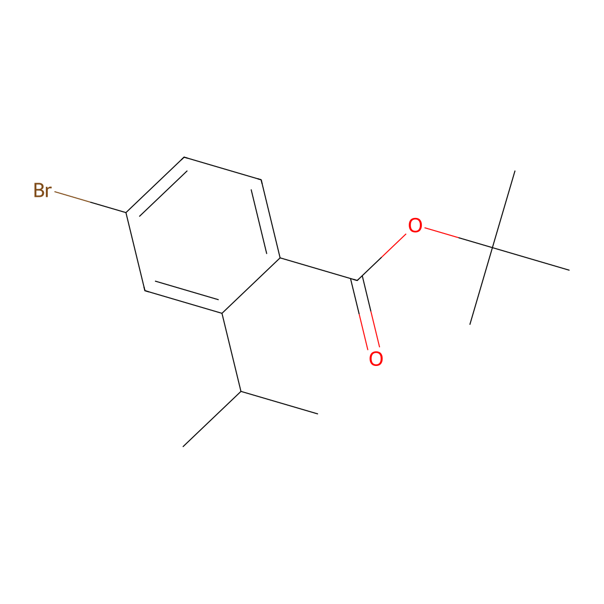 Tert-butyl 4-bromo-2-isopropylbenzoate molecular structure, CAS 2734776-01-1