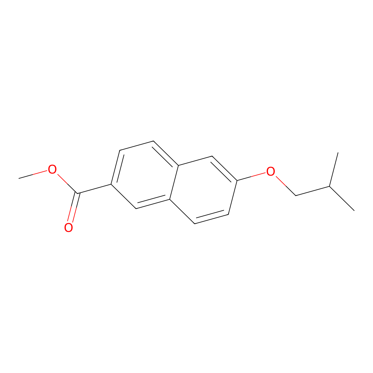Methyl 6-isobutoxy-2-naphthoate molecular structure, CAS 2734776-03-3