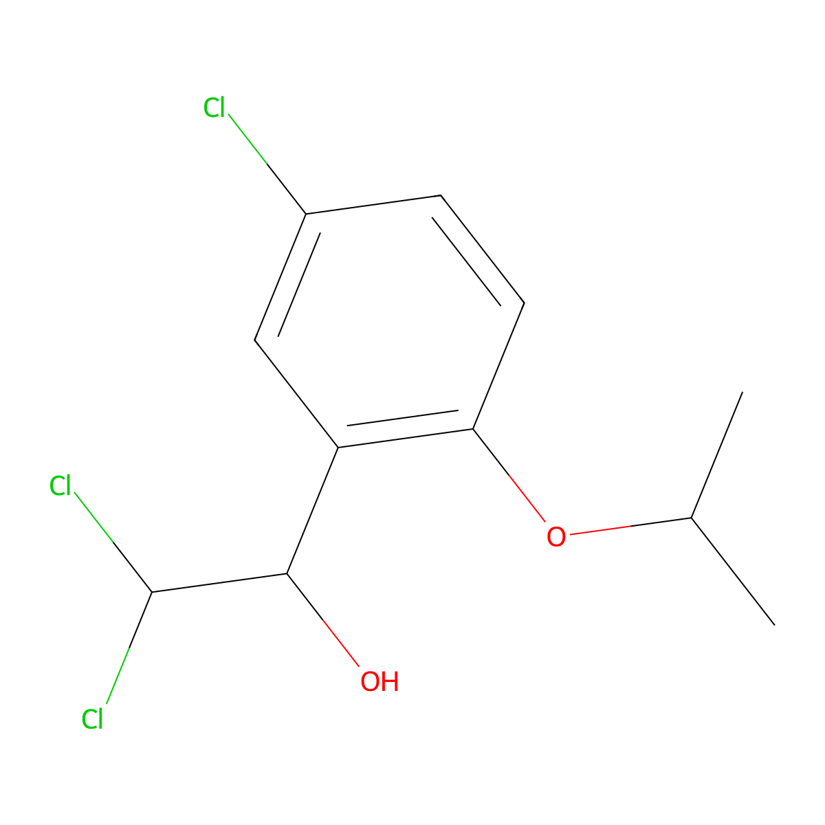 2,2-Dichloro-1-(5-chloro-2-isopropoxyphenyl)ethanol molecular structure, CAS 2734776-19-1