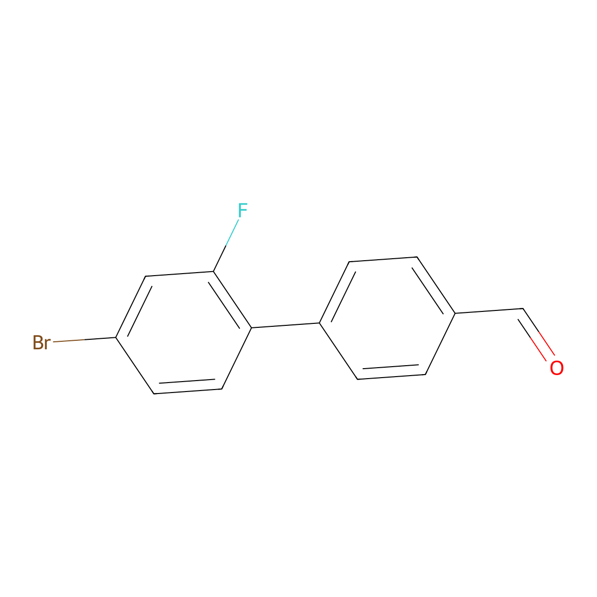 4'-Bromo-2'-fluoro-[1,1'-biphenyl]-4-carbaldehyde molecular structure, CAS 2734776-23-7