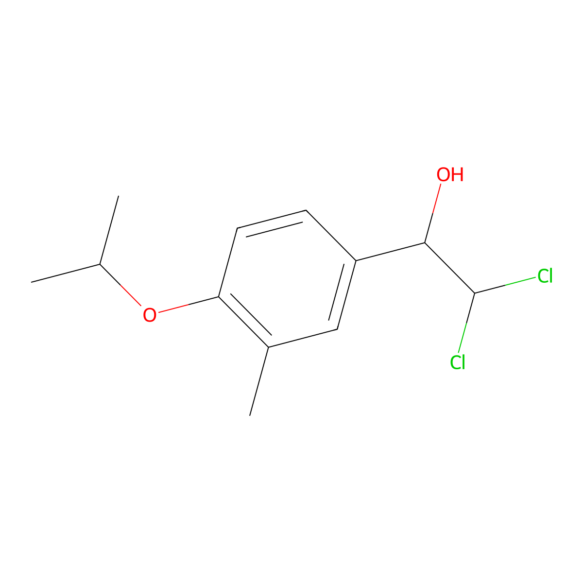 2,2-Dichloro-1-(4-isopropoxy-3-methylphenyl)ethanol molecular structure, CAS 2734776-43-1