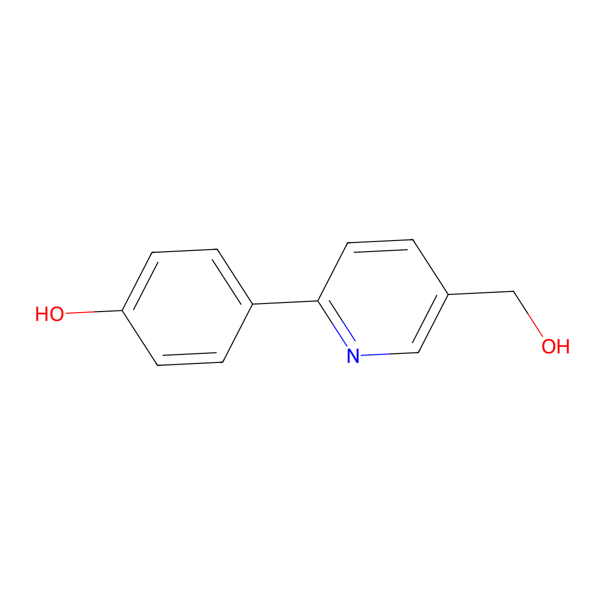 4-(5-(Hydroxymethyl)pyridin-2-yl)phenol molecular structure, CAS 2734776-57-7