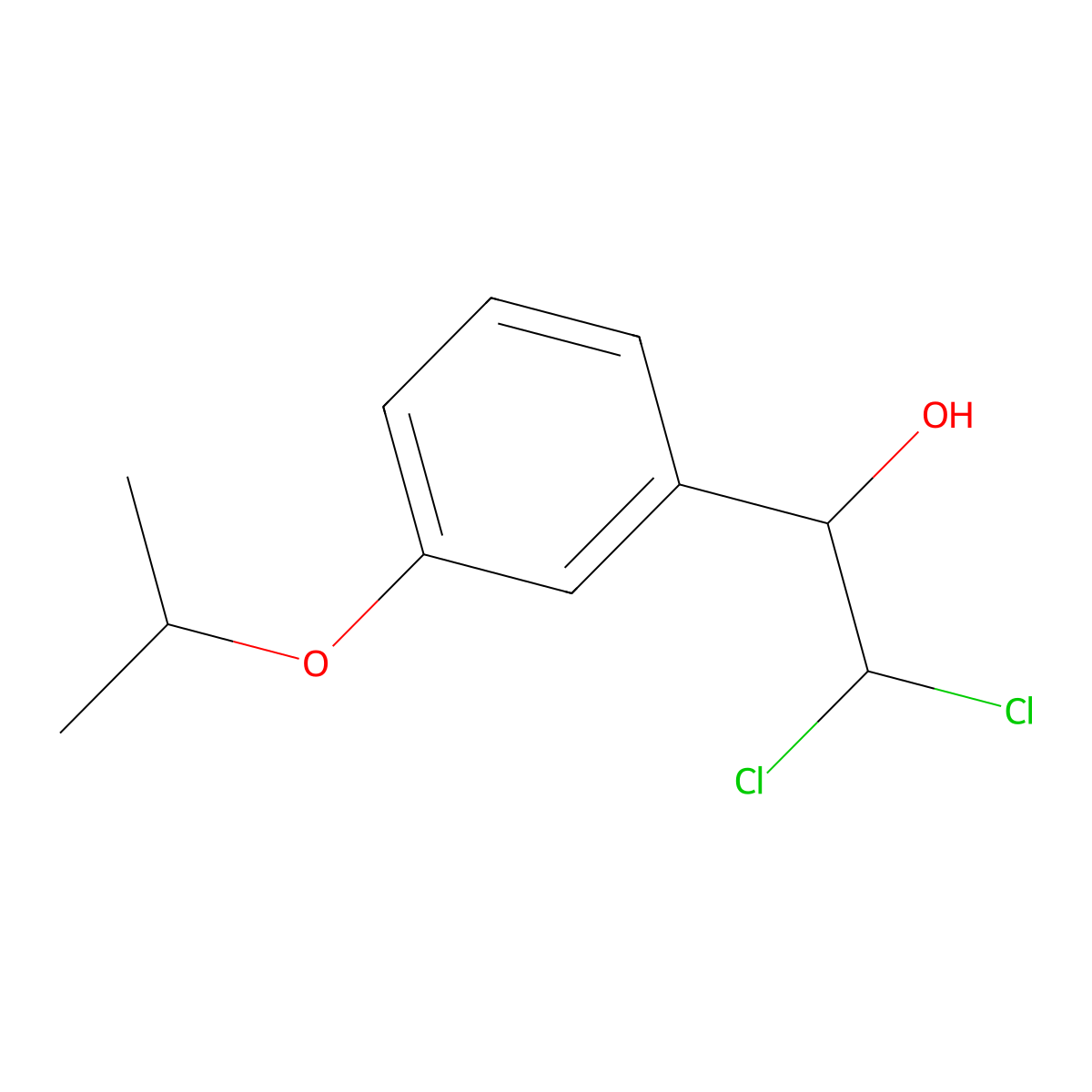 2,2-Dichloro-1-(3-isopropoxyphenyl)ethanol molecular structure, CAS 2734776-59-9