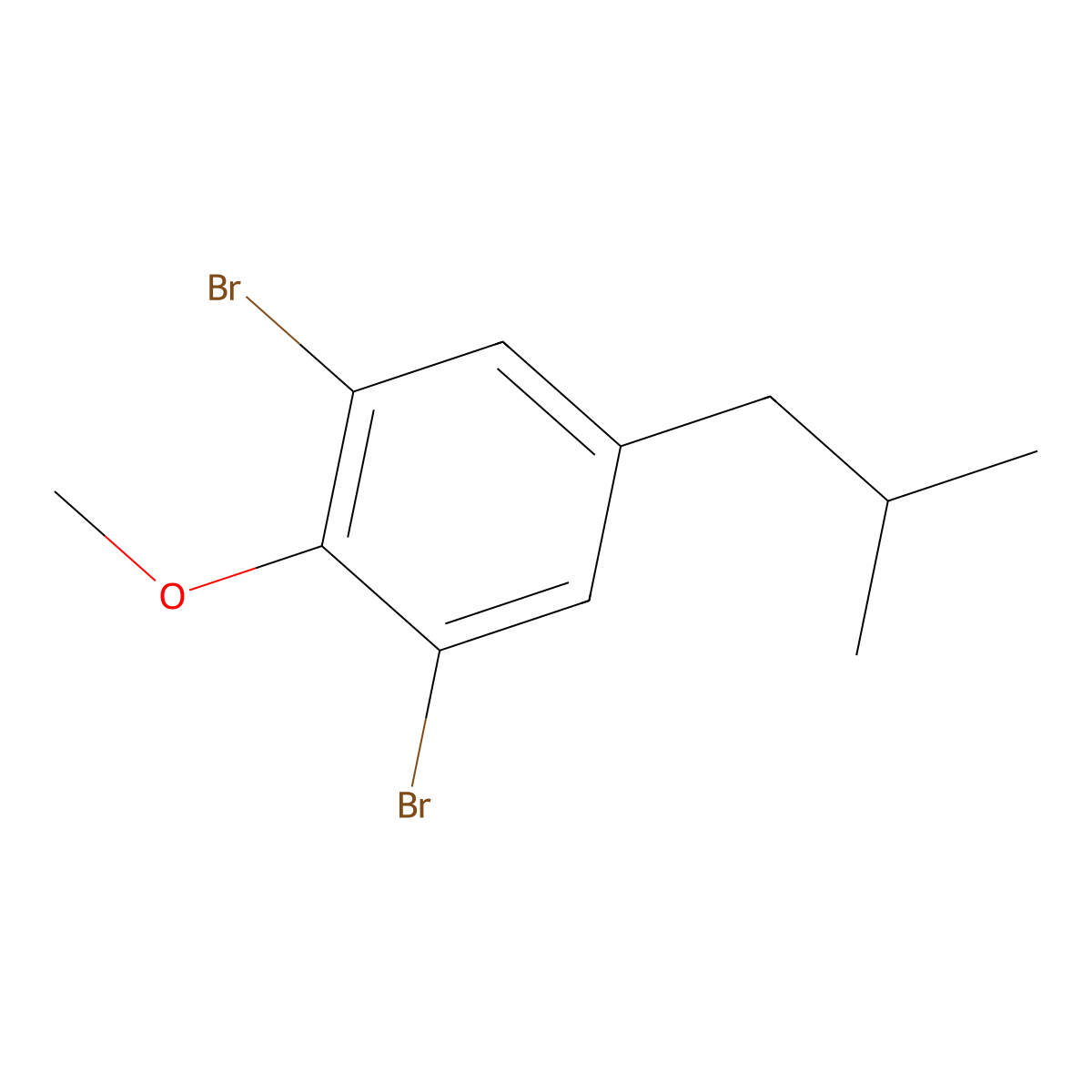1,3-Dibromo-5-isobutyl-2-methoxybenzene molecular structure, CAS 2734776-62-4
