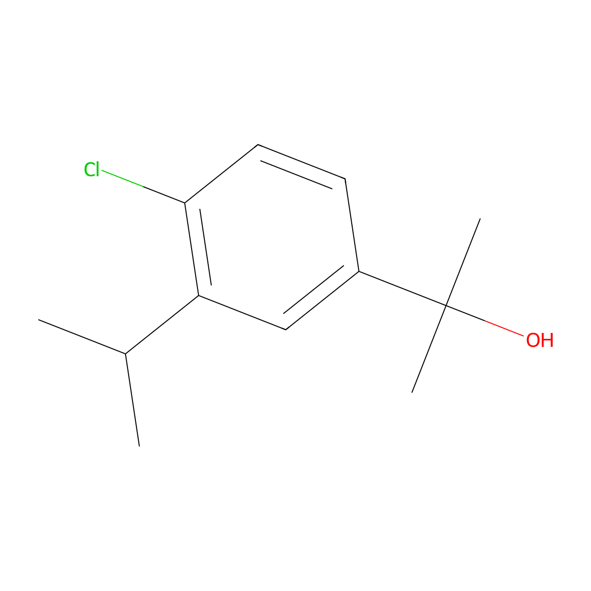 2-(4-Chloro-3-isopropylphenyl)propan-2-ol molecular structure, CAS 2734776-69-1